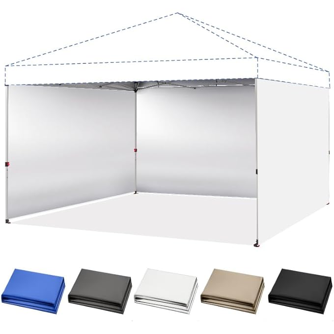 جدران جانبية 12X12 (4 عبوات) - جدران جانبية 12X12، جدران جانبية للمظلة - غطاء المظلة، ملحقات الخيمة، أبيض - Image 2