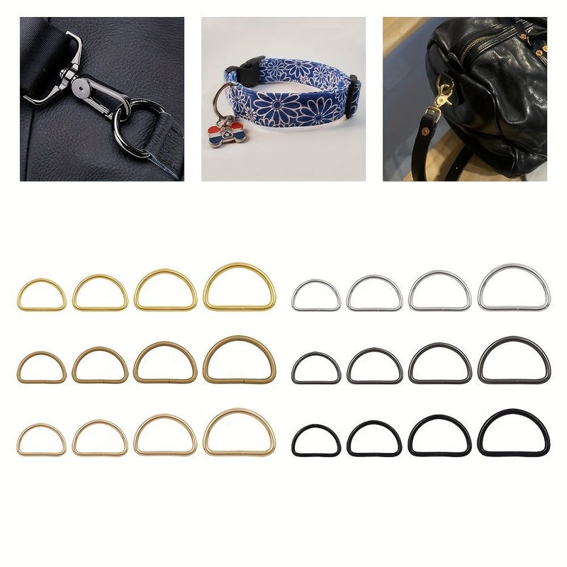 100 Pcs Light Golden 25mm Metal D Buckles For Bag Straps - Image 2