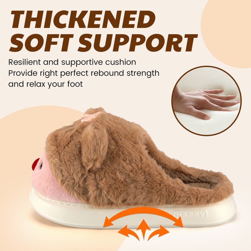 Lucky Kids Cozy Plush Fuzzy Slippers for Women and Men - Soft Warm Indoor/Outdoor House Shoes with Non-Slip Sole - Comfortable Winter Gift Idea (Sizes 36-41) - Image 3