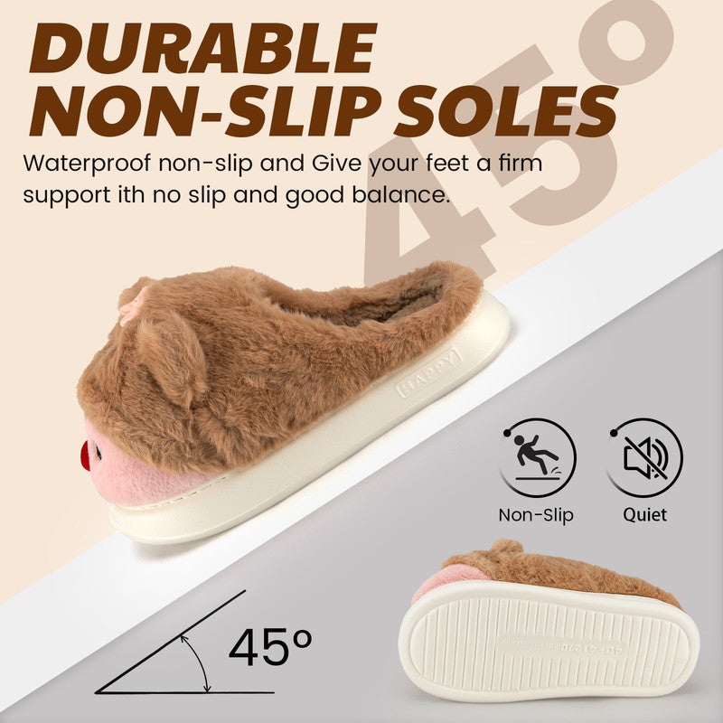 Lucky Kids Cozy Plush Fuzzy Slippers for Women and Men - Soft Warm Indoor/Outdoor House Shoes with Non-Slip Sole - Comfortable Winter Gift Idea (Sizes 36-41) - Image 4