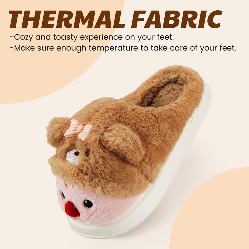 Lucky Kids Cozy Plush Fuzzy Slippers for Women and Men - Soft Warm Indoor/Outdoor House Shoes with Non-Slip Sole - Comfortable Winter Gift Idea (Sizes 36-41) - Image 2