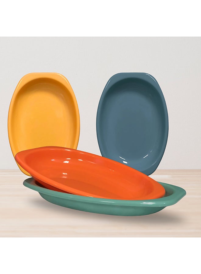 Feelings Plastic Serving Tray  4Pcs Set (25Cm) | Durable & Easy To Clean - Image 1