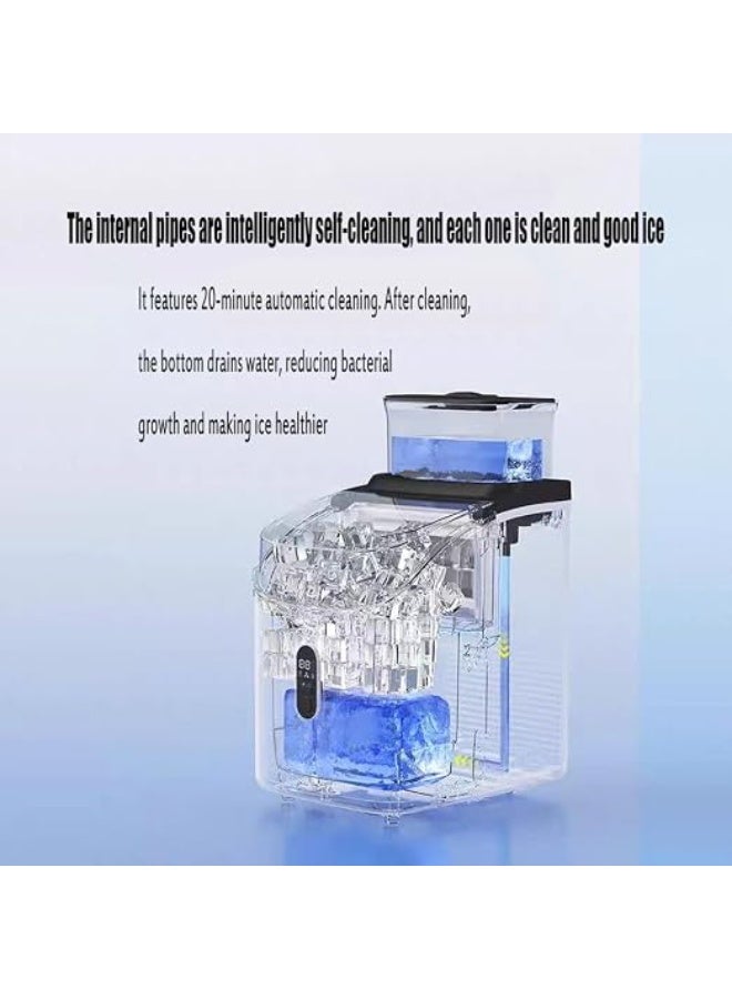 Cool Baby Style Countertop Ice Maker Machine, 20kg Daily Output, 160W | Makes Ice in 8-15 Min, LCD Display, Self-Cleaning Function, Adjustable Ice Thickness, Water Shortage Alert - Image 3