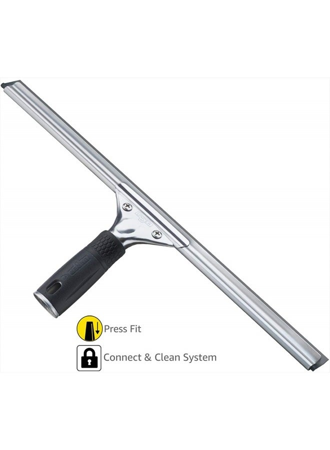 Unger مساحة نوافذ وزجاج احترافية من أونجر مصنوعة من الفولاذ مع مطاط بديل، 16 بوصة (عبوة من 1) - Image 3