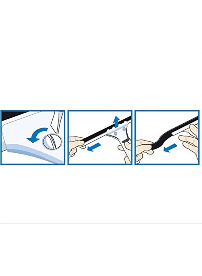 Unger مساحة نوافذ وزجاج احترافية من أونجر مصنوعة من الفولاذ مع مطاط بديل، 16 بوصة (عبوة من 1) - Image 4