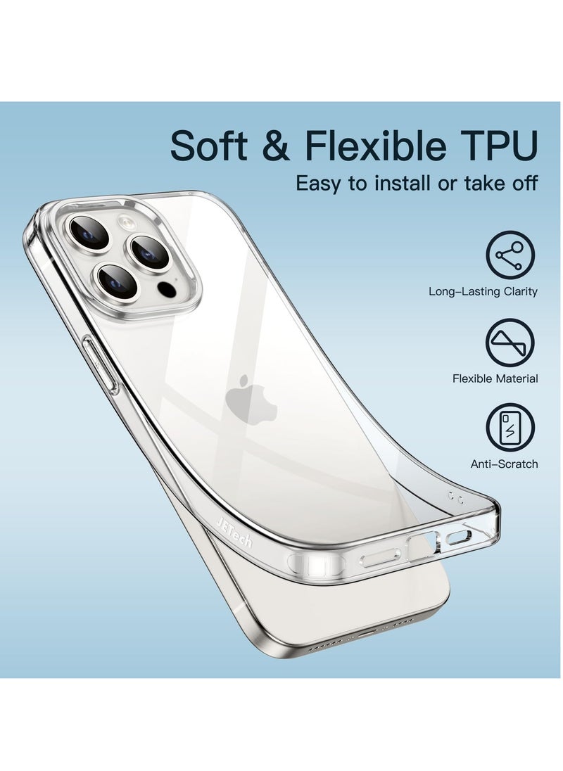 Houmt iPhone 15 Pro Case 6.1-Inch, Soft TPU Transparent Slim Protective Phone Cover with Shock-Absorption Support Wireless Charging (Clear)  - Image 5