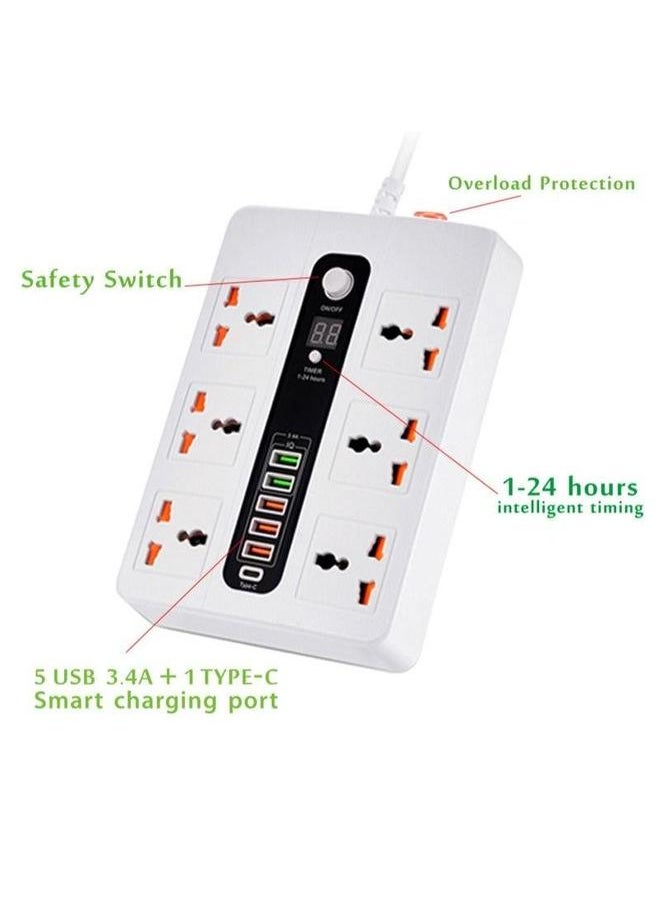 Universal Outlet charging USB socket timing function expansion power strip