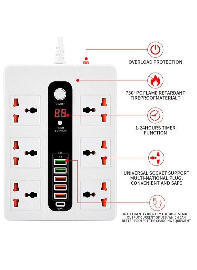 HOMESTAR Universal Outlet charging USB socket timing function expansion power strip  - Image 2