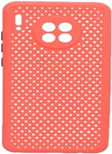 Generic Silicone Phone Case With Dotted Design And Colored Buttons For Huawei Mate 306.62"- Red
