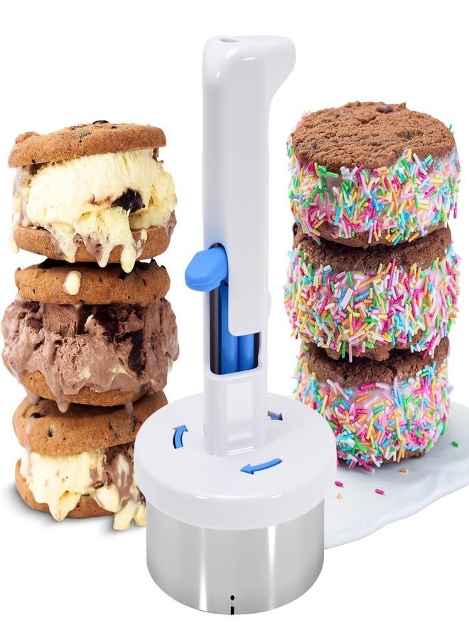 MiToBeLe Stainless Steel Ice Cream Sandwich Maker,Ice Cream Sandwich Scoop,Ice Cream Scoop with Trigger,Easy Release Sandwich Cookie Scoops For Kitchen and Dessert Shop - Image 1