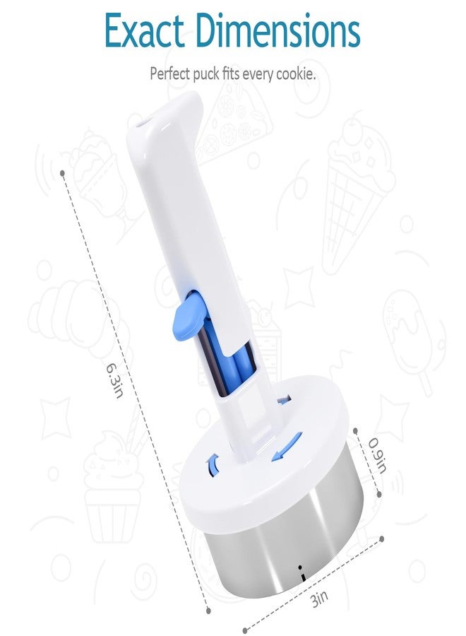 MiToBeLe Stainless Steel Ice Cream Sandwich Maker,Ice Cream Sandwich Scoop,Ice Cream Scoop with Trigger,Easy Release Sandwich Cookie Scoops For Kitchen and Dessert Shop - Image 2