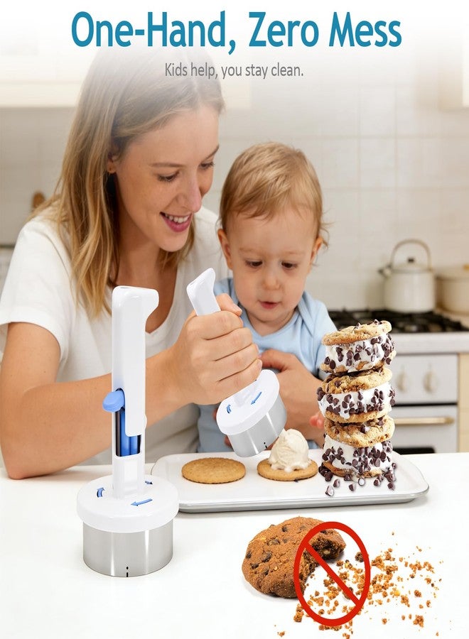 MiToBeLe Stainless Steel Ice Cream Sandwich Maker,Ice Cream Sandwich Scoop,Ice Cream Scoop with Trigger,Easy Release Sandwich Cookie Scoops For Kitchen and Dessert Shop - Image 3