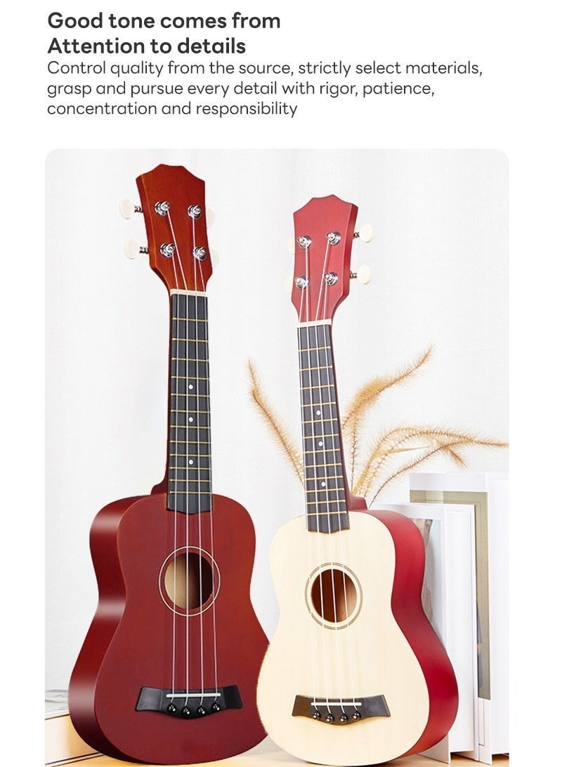 Sharpdo 21 Inch Ukulele Guitar with Guitar Bag, For Beginners ,Adults,Kids Coffee Color with 4 Soft Nylon Strings High Quality Basswood Body Portable Travel Educational Ukulele Guitar Perfect for Music Education and Gifting - Image 4