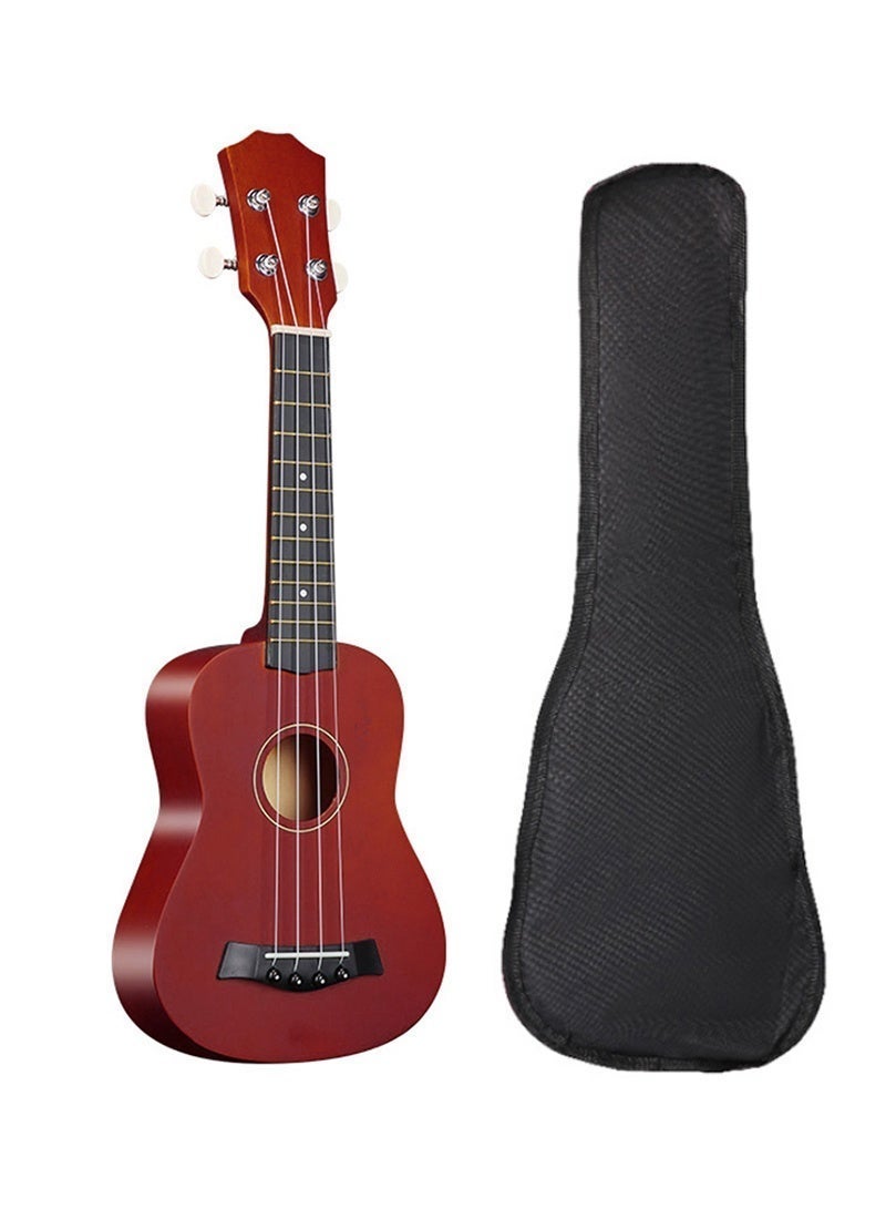 Sharpdo 21 Inch Ukulele Guitar with Guitar Bag, For Beginners ,Adults,Kids Coffee Color with 4 Soft Nylon Strings High Quality Basswood Body Portable Travel Educational Ukulele Guitar Perfect for Music Education and Gifting - Image 1