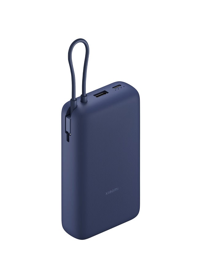 Xiaomi 20000 mAh Power Bank USB and USB-C Port and USB-C Integrated Cable 33W BHR8975GL - Blue - Image 2