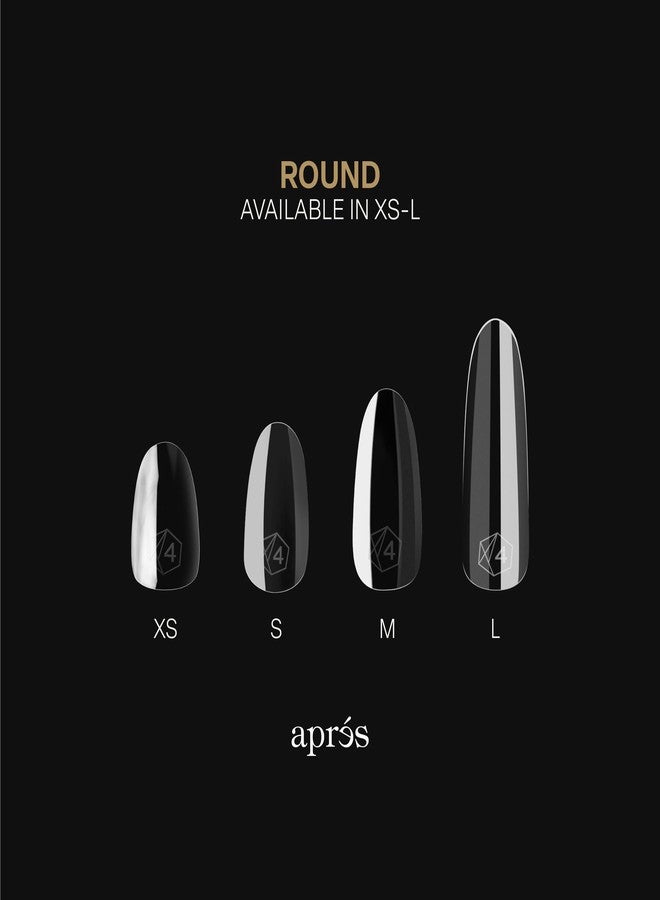 APRÉS Apres Gel-X® Round Box of Nail Tips | 280 Gel-X Tips, Soft Tips, 14 Sizes 00-9 | Half-sizes Included (Sculpted Round Long, 280.00 Fl Oz (Pack of 1)) - Image 5