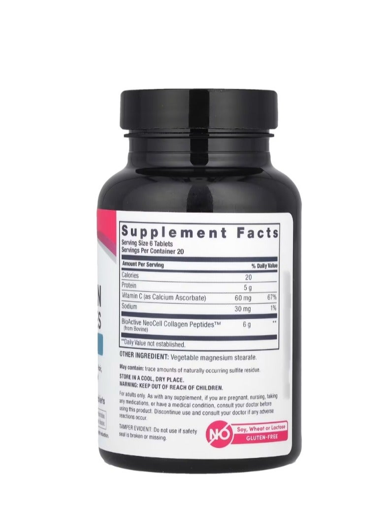 NEOCELL Grassfed Collagen Peptides + Vitamin C 120 Tablets - Image 2