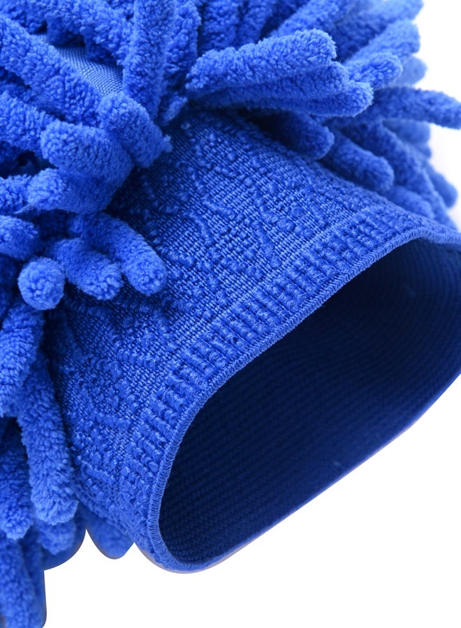 لوازم مساحة تنظيف سيارة أزرق - وزن 100جم - قفّاز غسيل سيارة ميكروفايبر شنيل، ناعم وغير قابل للخدش وخالٍ من الوبر، ويعمل كأداة تنظيف عالية الامتصاص لغسل السيارة، الشاحنة، سيارات الـSUV، مركبات، القارب والدراجة النارية - Image 5