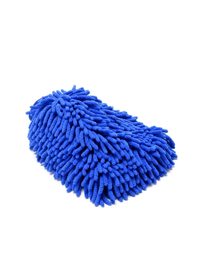 لوازم مساحة تنظيف سيارة أزرق - وزن 100جم - قفّاز غسيل سيارة ميكروفايبر شنيل، ناعم وغير قابل للخدش وخالٍ من الوبر، ويعمل كأداة تنظيف عالية الامتصاص لغسل السيارة، الشاحنة، سيارات الـSUV، مركبات، القارب والدراجة النارية - Image 2