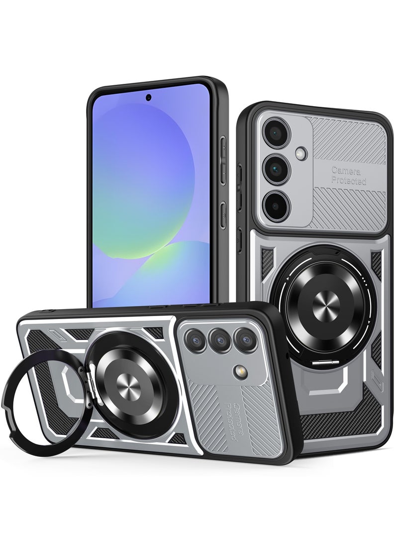 Case Cover Shock Resistant Protect Camera TPU + PC Compatible with Samsung Galaxy A36/A56 (Grey)