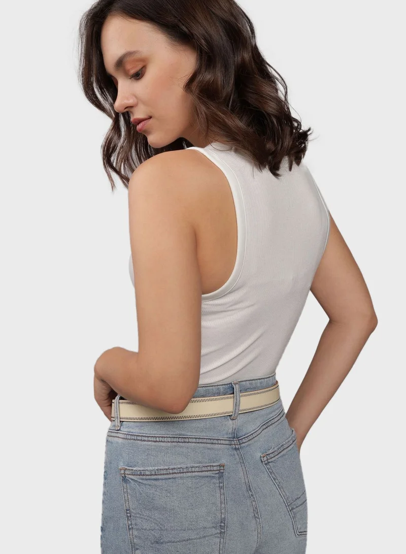 American Eagle Crew Neck Knitted Tank Top