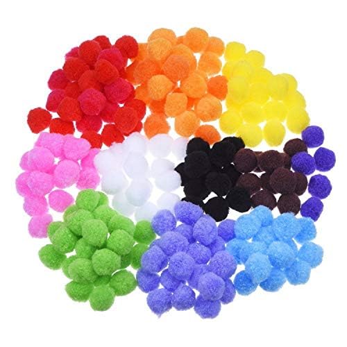 Brille Bee Pompoms Multi-Color - 2cm Medium Craft Pom Poms for DIY Projects, Arts & Crafts, Decorations, and School Activities, 500 Pcs  - Image 3