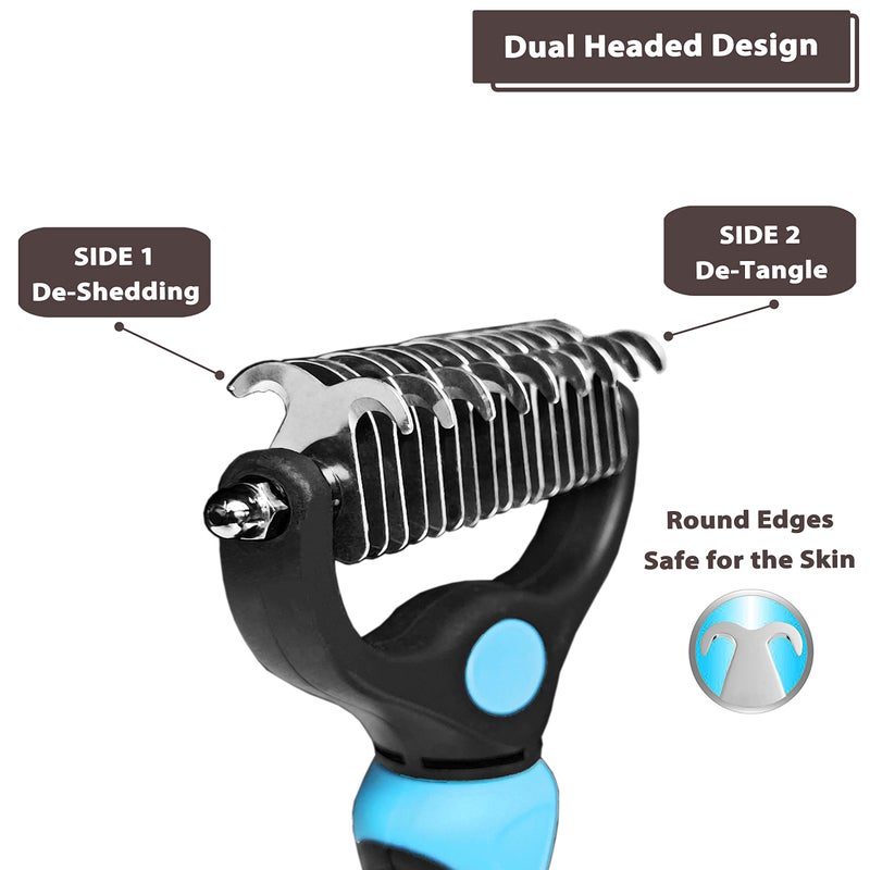 gonicc Professional Dog and Cat Brush for Shedding, Ideal Deshedding Tool, for Long & Short Haired Pets. (Pets Dematting Comb) - Image 2