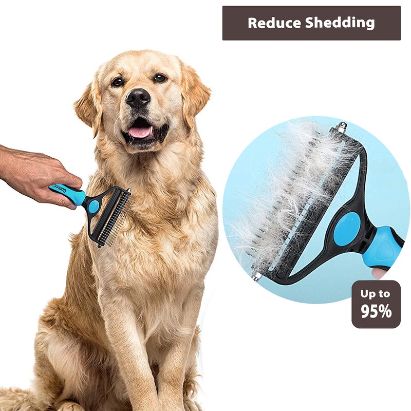 gonicc Professional Dog and Cat Brush for Shedding, Ideal Deshedding Tool, for Long & Short Haired Pets. (Pets Dematting Comb) - Image 4