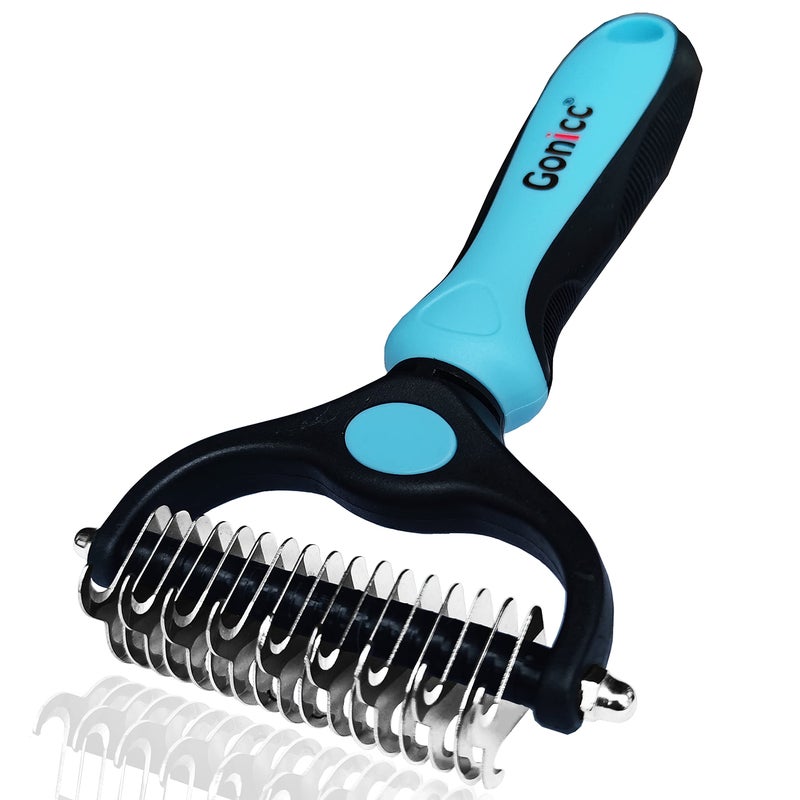 gonicc Professional Dog and Cat Brush for Shedding, Ideal Deshedding Tool, for Long & Short Haired Pets. (Pets Dematting Comb) - Image 1