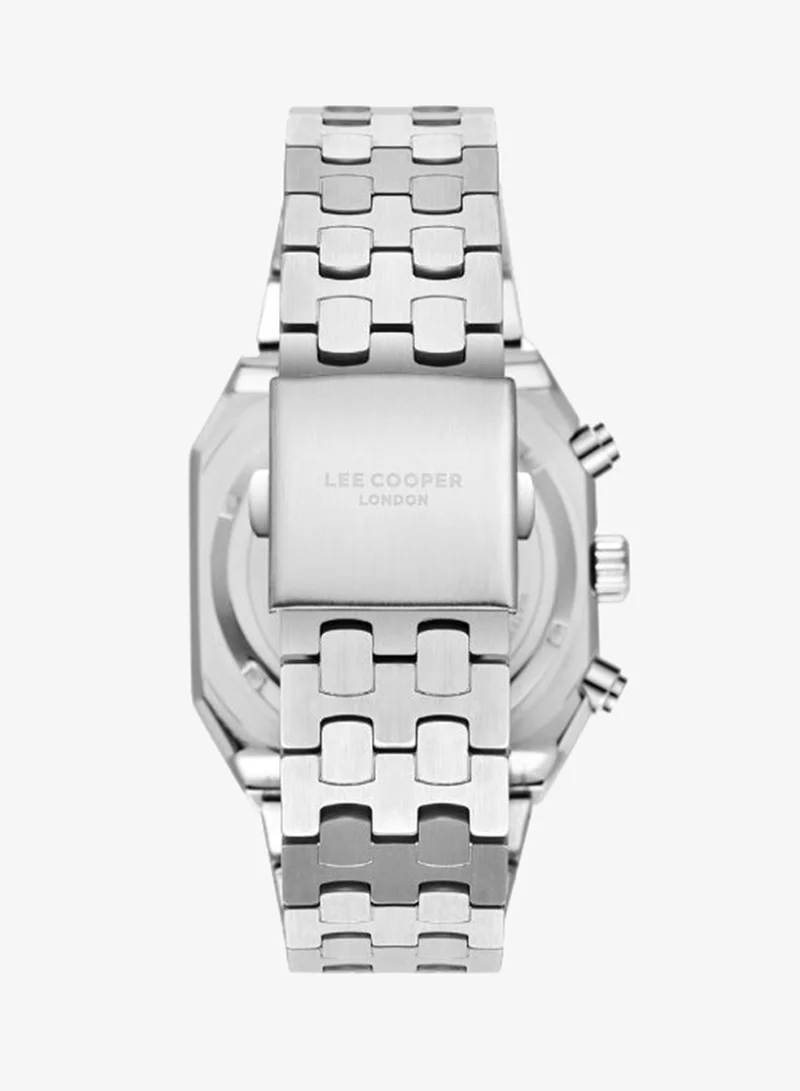 Lee Cooper Silver Men's Metal Multi Function Watch LC08023.390 - 42*48 mm for Men | Best Price UAE