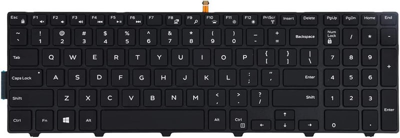 Wefly لوحة مفاتيح لابتوب لديل إنسبيرون 15 3000 5000 (3541 3542 3543) 5558 17 5000 5748 5749 5758 7557 7559 لاتيتيود 3550 3560 3570 فوسرو 3558 3559 بإضاءة خلفية - Image 4