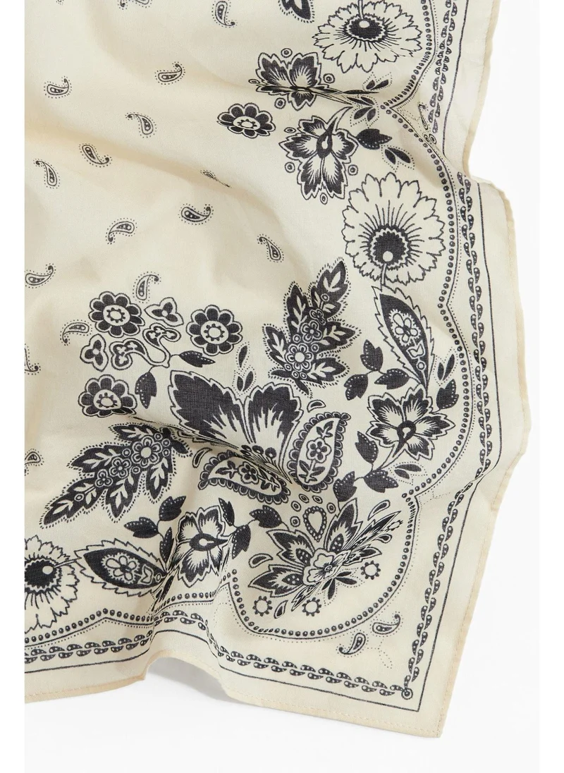 H&M Patterned cotton scarf