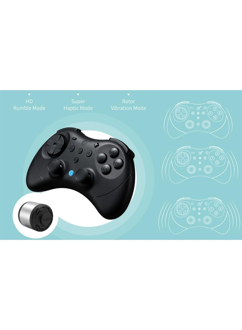 GuliKit Elves 2 Pro Wireless Game Controller for Switch/Switch 2,PC,iOS,Android, Hall Effect Anti-drift Joysticks,1000Hz Polling Rate,Magnetic Vibrator for HD,Super Haptic,Rotary Rumble,Switch2 Wake Up - Image 2