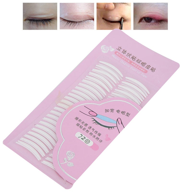 72 Pairs Invisible Double Eyelid Tape Adhesive Eyelid Sticker Makeup Tool (Narrow Type) - Image 2