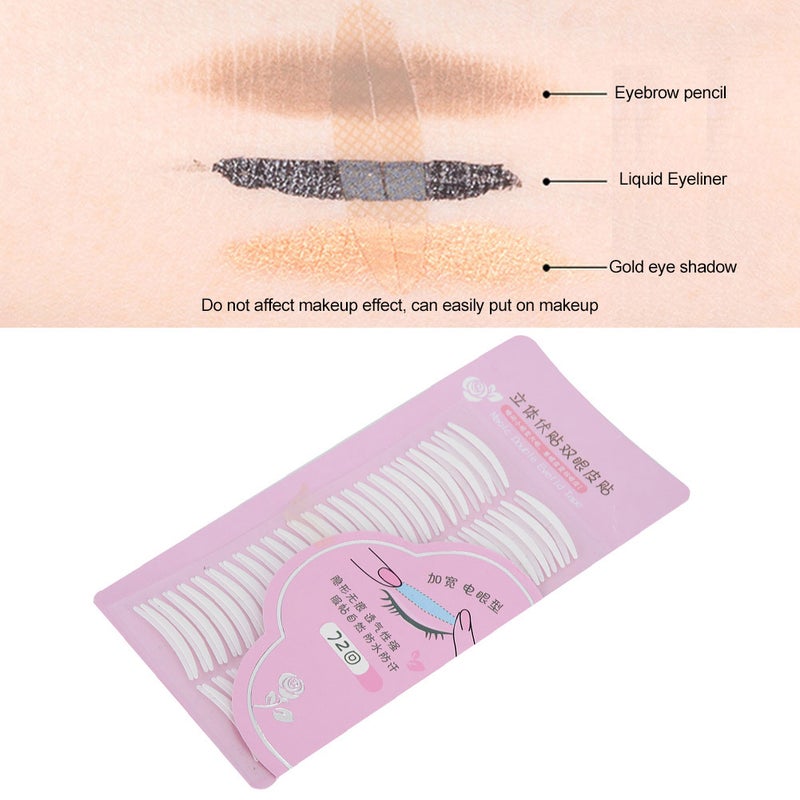 72 Pairs Invisible Double Eyelid Tape Adhesive Eyelid Sticker Makeup Tool (Narrow Type) - Image 3