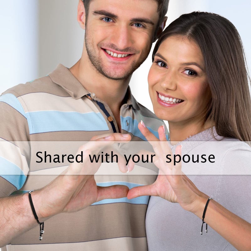 Sureio 2 Pieces Friendship Cross Bracelet Black String Rope Braided Bracelet Cross Charm Adjustable Handmade Matching Couple Bracelets for Women Men Brother Kabbalah Strand Lucky BFF Bracelets (Black) - Image 3