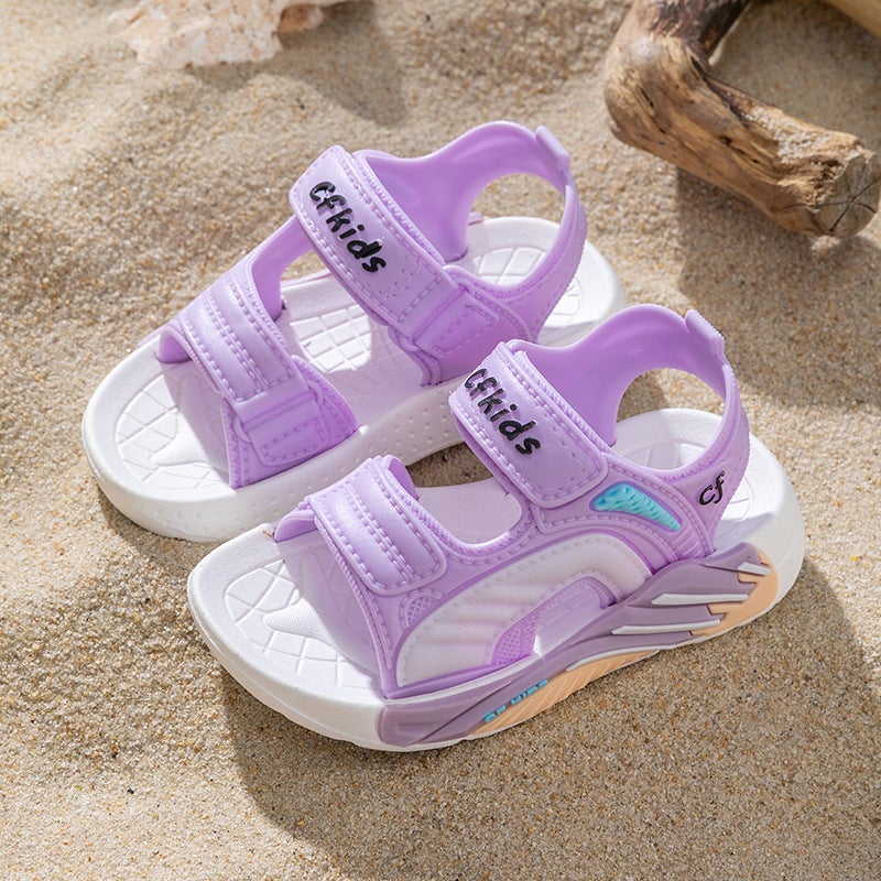 Children'S Sports Sandals For Girls And Boys, Summer, Elementary School Students, Velcro, Soft Sole, Beach Shoes, Camouflage - Image 5