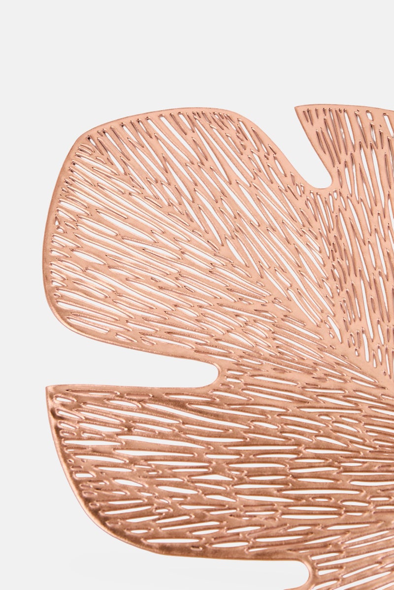 Nanette lepore 6Pcs Leaf Shape Dinning Placemats, Rose Gold - Image 3