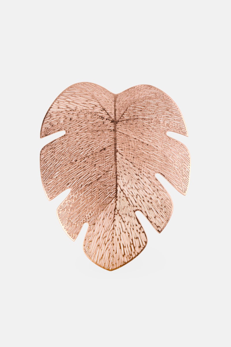 Nanette lepore 6Pcs Leaf Shape Dinning Placemats, Rose Gold - Image 2