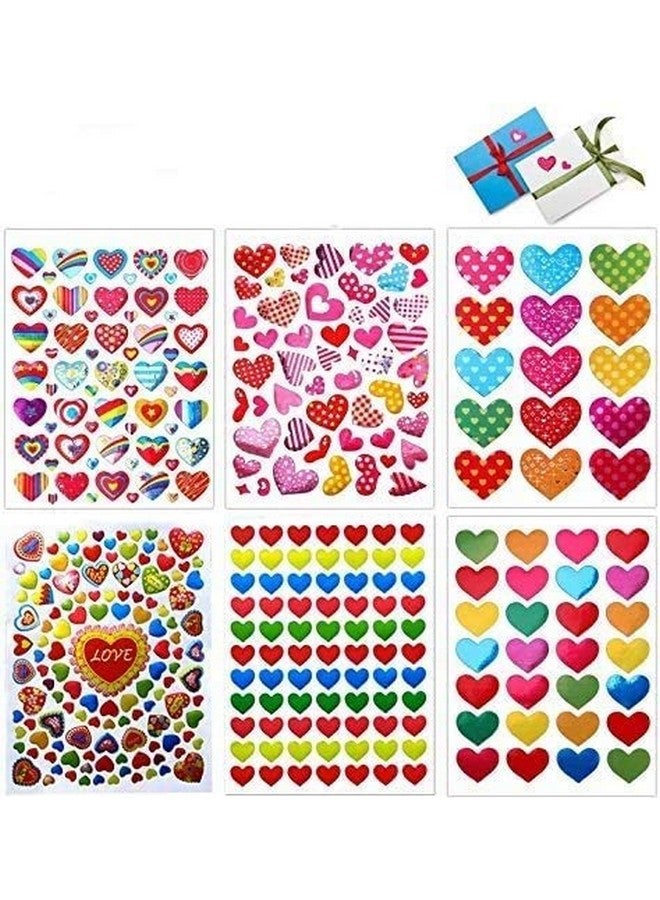 Dream Loom Love Heart Stickers 60 Sheets Colorful Heart Decorative Stickers For Valentine'S Day Anniversaries Wedding - Image 1