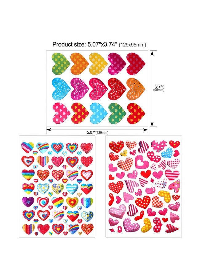 Dream Loom Love Heart Stickers 60 Sheets Colorful Heart Decorative Stickers For Valentine'S Day Anniversaries Wedding - Image 2