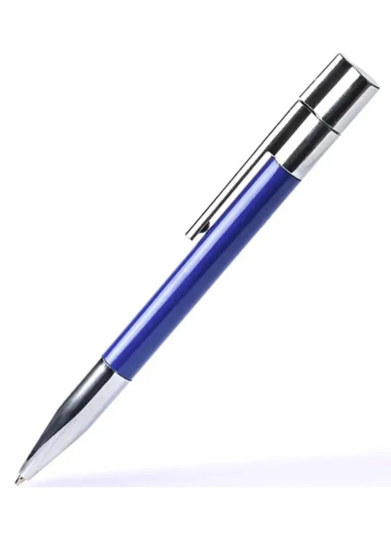 JASTER 64GB USB Flash Drive In The Shape of A Metal Ballpoint Pen Eye catching Design Making It A Suitable Gift For Businessmen Promotion Colleagues And Friends Blue Color  - Image 1