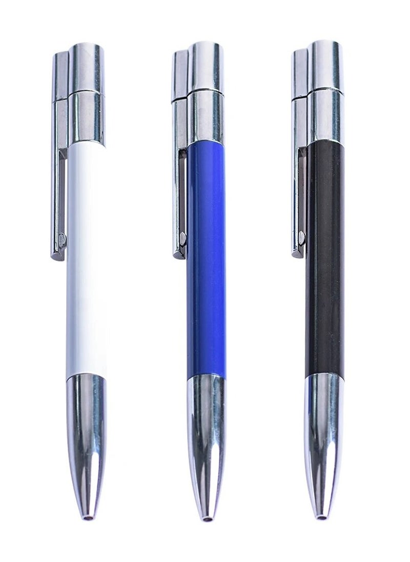 JASTER 64GB USB Flash Drive In The Shape of A Metal Ballpoint Pen Eye catching Design Making It A Suitable Gift For Businessmen Promotion Colleagues And Friends Blue Color  - Image 2
