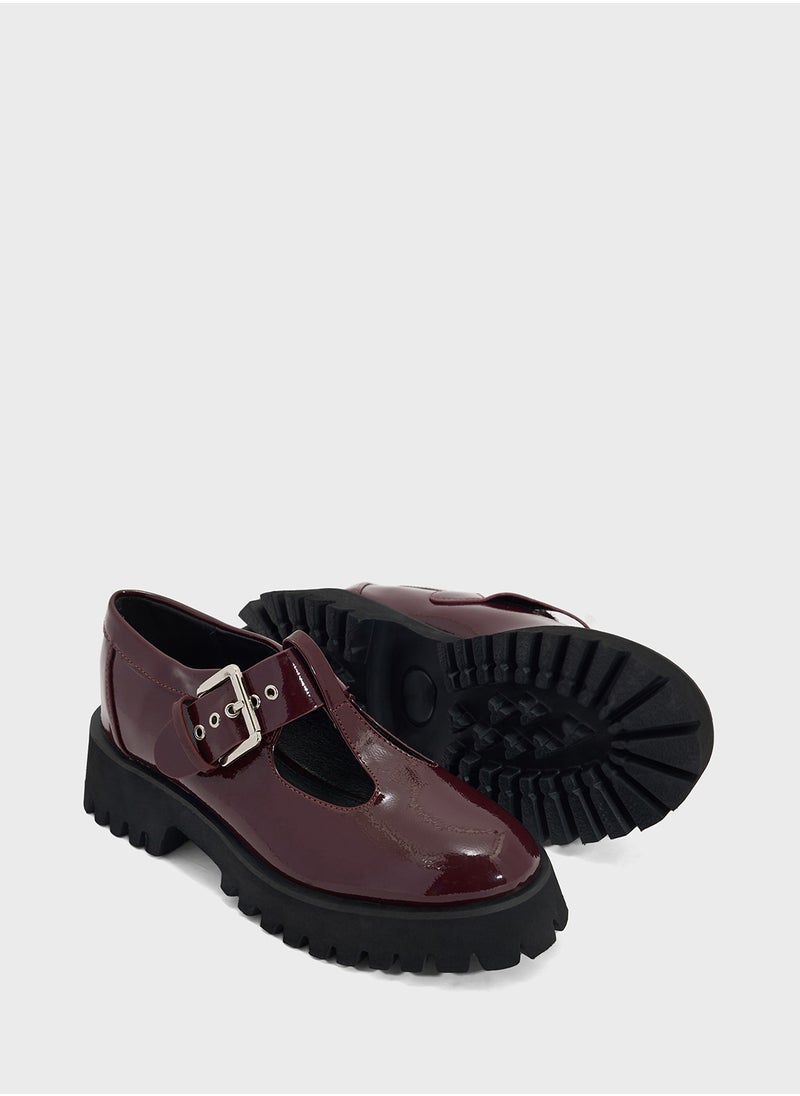 Ginger Chunky Buckle Flat Shoe  - Image 3