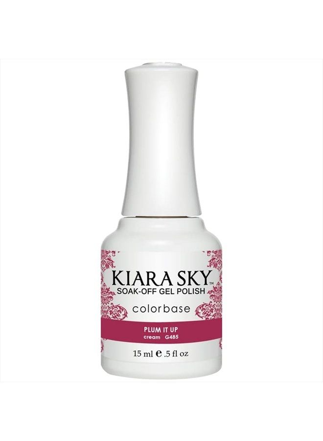 KIARA SKY Professional Nails Soak Off LED UV Gel - Plum It Up G485 - Burgundy Wine - Image 1