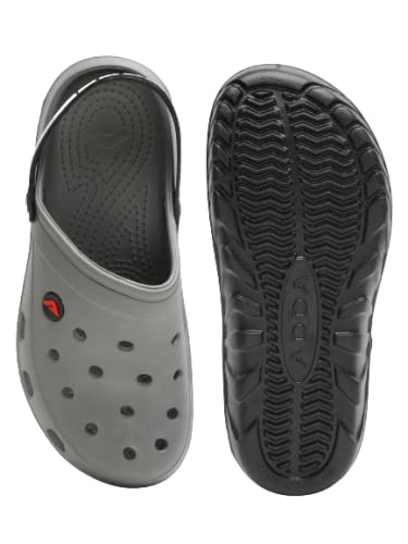 ADDA (LABEL) Tm-Storm Durable & Comfortable, Eva Sole, Lightweight, Fashionable, Super Soft, Outdoor Slipper, Clogs For Men Grey, 9 UK - Image 5