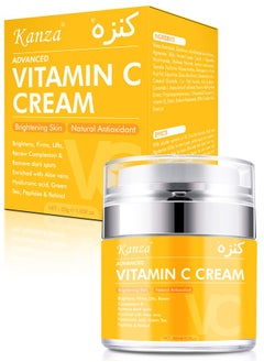 Kanza Advanced Vitamin C Facial Cream 50ml Enriched with Natural Antioxidants Niacinamide Vitamin C and Retinol Brightens Firms Lifts & Renew Complexion for Men & Women  - Image 1