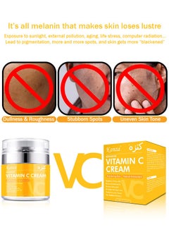 Kanza Advanced Vitamin C Facial Cream 50ml Enriched with Natural Antioxidants Niacinamide Vitamin C and Retinol Brightens Firms Lifts & Renew Complexion for Men & Women  - Image 5