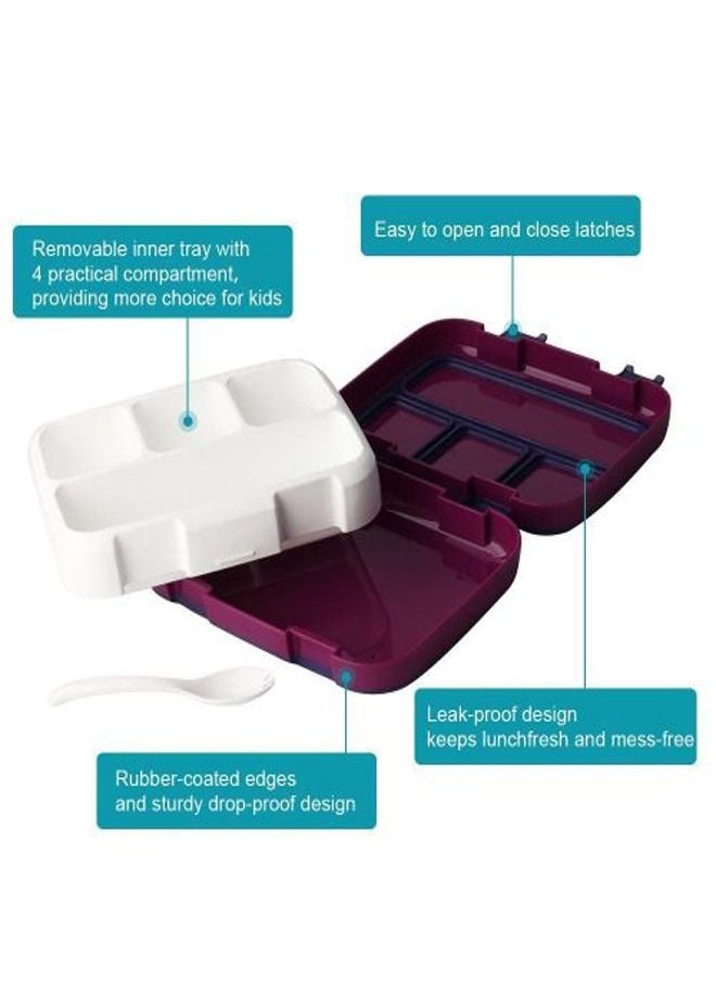 fashionhome Portable Outdoor 5 Compartment Sealed Salad and Lunch Box  - Image 4