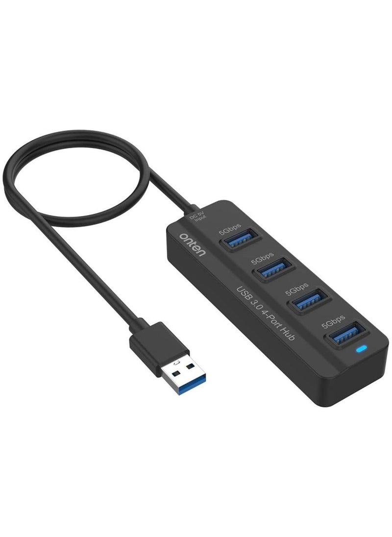 أونتن 4 منافذ USB 3.0 HUB مع كابل 1M لأجهزة الكمبيوتر المحمول MacBook Surface Pro والمزيد من أجهزة USB  - Image 1